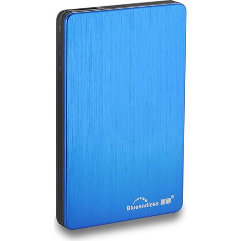 Disque Dur Externe Portable avec USB3.0 pour Ordinateur de Bureau et Portable 6,3 cm 500Go Bleu (1/5)