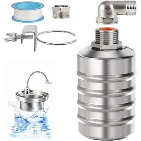 1/2" or 3/4" Float Valve – Automatic Adjustable Water Level Regulation in 304 Stainless Steel for Reservoirs, Ponds, Swimming Pools, Drinking Troughs & Distillers (1/5)