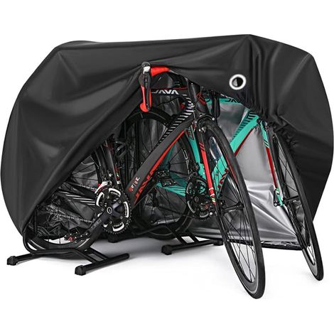Housse de vélo imperméable en tissu Oxford ultra-résistant, compatible avec les vélos 1/2 pouces, les vélos électriques et les VTT, noire.-AquaForge (1/5)