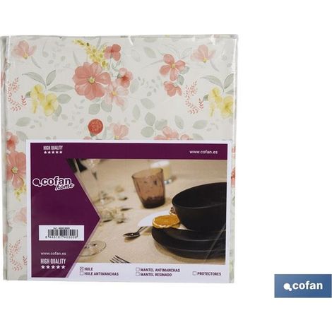 Tela cerata dal design moderno di fiori grandi 140x140 cm realizzata in PVC e polipropilene