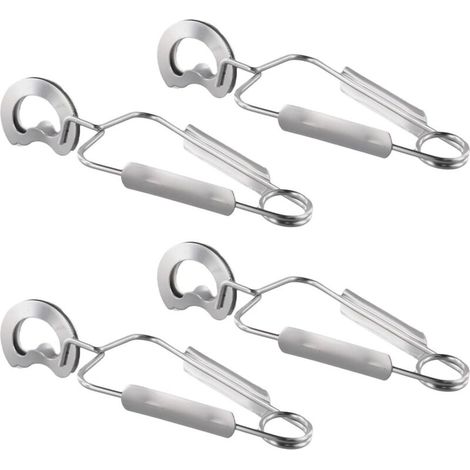 Set mit 4 Schneckenclips aus Edelstahl für Meeresfrüchte, Schnecken, Obstsalat (16 cm)