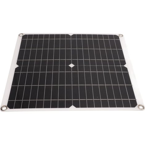 Kit panneau solaire portable 25 W 15 V, panneau solaire monocristallin en silicium 25 W 15 V, kit contrôleur 100 A pour camping-cars et bateaux
