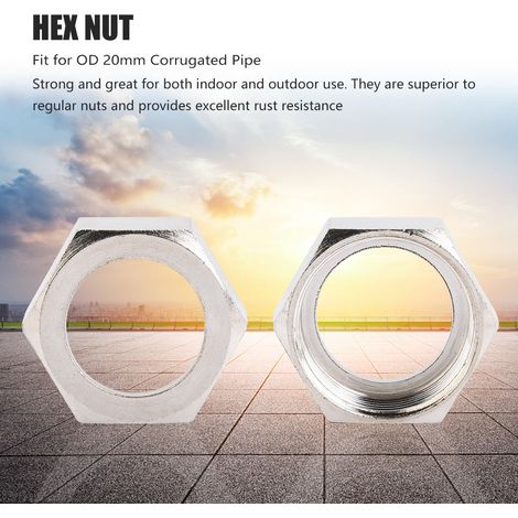 soufflets 3/4 pouce 3/4" écrous hexagonaux pour tuyau ondulé de chauffe-eau 20 mm (4 pièces plaquées cuivre) (1/5)