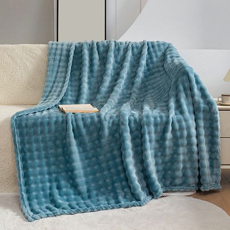Couverture Pelucheuse - 100 x 150 cm - En Velours Côtelé - Pour Canapé Lit Bureau - 1 Pièce (1/5)