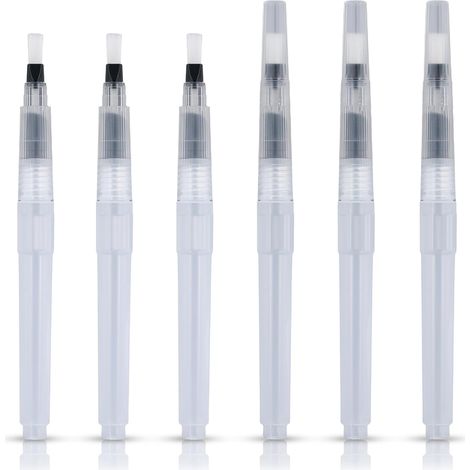 6pcs Humidificateur d'Enveloppe de Style Crayon, avec Tête de Brosse en Nylon pour Bureau et Salle de Classe (1/5)