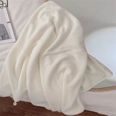 Badetuch aus Korallensamt, hohe Saugfähigkeit, einfarbig, für Hotel und Badezimmer, beige