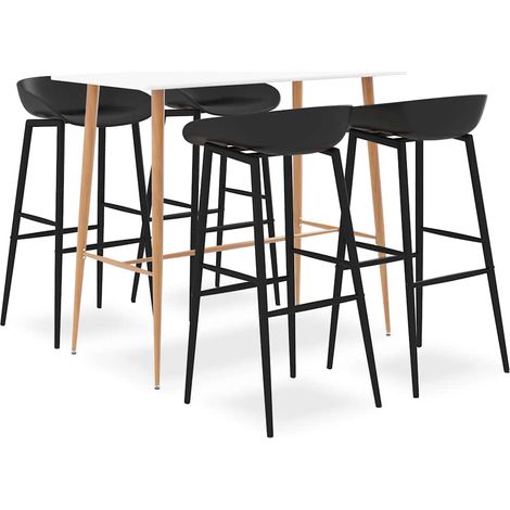 5-tlg. Bar-Set Weiß und Schwarz