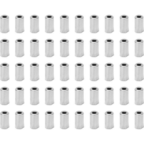 50 pièces bouchons de câble de frein vélo argentés métal cuivre 5mm accessoires vélo (1/5)