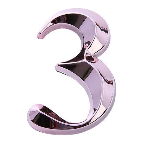 3D self-adhesive house number sticker, street mailbox sign for apartment, home office (Bronze, 3) (1/5)