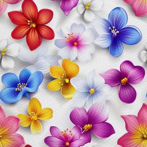Tela decorativa para exteriores Oxford - Diseño floral colorido DX18059 (1/5)