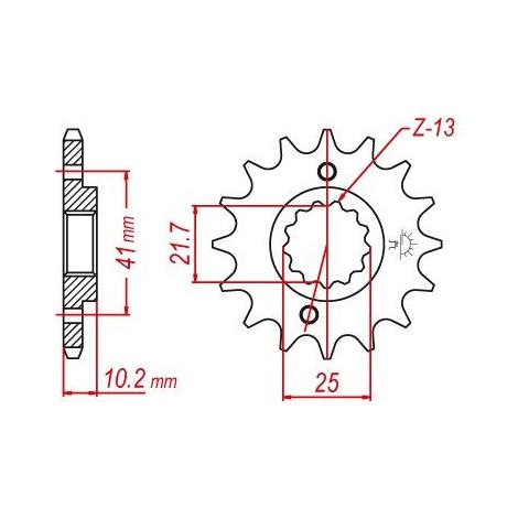 Pignon 13 CANNELURES - 520 - 15 Dents - Similaire JTF308 - Made in Germany