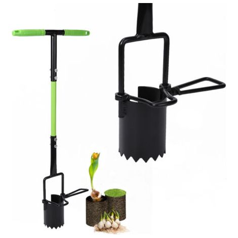Outil de plantation d'ampoules, outils de plantation de semences en acier au carbone - Échantillon de sol à longue main - Aérateur d'ampoule de jardin pour trous de transplantation de (1/5)