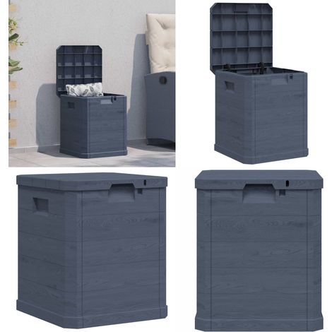 Garten-Aufbewahrungsbox 90 L Anthrazit - Gartenbox - Aufbewahrungsbox - Outdoor Möbel - Gartendekoration - Anthrazit - Home & Living