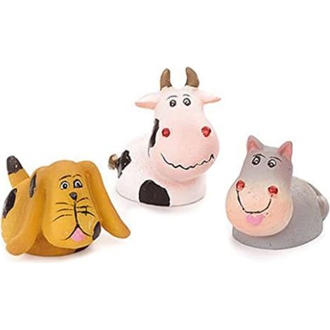 KNORR PRANDELL - 3 PEZZI - DECORAZIONI IN RESINA ANIMALI - GATTO/GANE/MUCCA