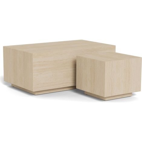 Conjunto mesa de centro Norsica 894, Beige, 42x60x100cm, Diámetro: 0, MDF, Angular (1/5)