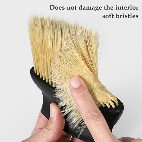 Brosse de dépoussiérage pour l'intérieur de la voiture, brosse de nettoyage pour voiture, brosse de détail à poils souples, adaptée aux grilles d'aération du tableau de bord. (1/5)