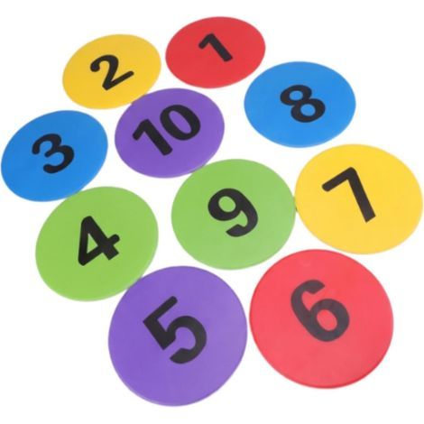 Set of 10 numbered markers for Agility Field, Marking Mat and Training Field Markings (Basketball, Football) (1/5)