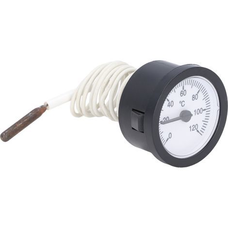 Dial thermometer 0-120 °C Measuring range Copper sensor Clear temperature scale 52 mm/2.0 inch for liquid (1/5)