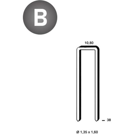 10 000 Agrafes Claires L-38 - 10.8x38x1.35x1.6 mm - D-Work