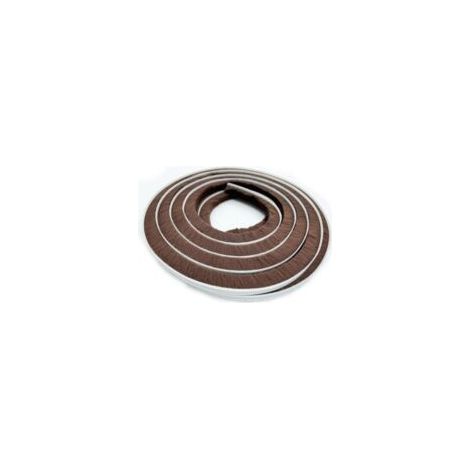 Brosse de joint d'étanchéité pour fenêtres/portes coulissantes, côté cadre (16 pi x 11/32 po de support x 9/16 po de brosse,brun) (1/5)