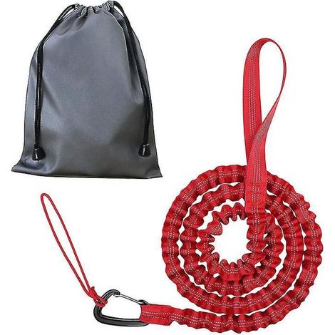 Corde de remorquage rouge portable pour vélo de montagne avec système de traction parent-enfant (1/4)