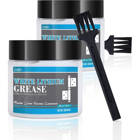 Graisse Blanche au Lithium - 114g Lubrifiant Multi Usage pour Usage Marin, Industriel et Domestique, Graisse Automobile Haute Température avec Brosse, Idéal pour les Mécanismes de Frein, Roulements (1/5)