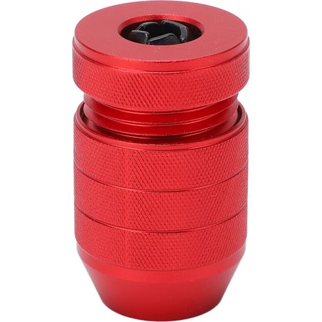Verstellbarer Bohrstoppkragen aus Aluminiumlegierung, roter rutschfester Nylon-Innenring für 6-11 mm, für Holzbearbeitung.