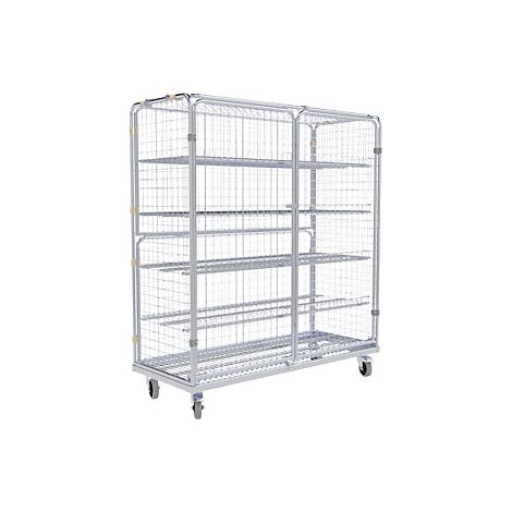 kaiserkraft Roll container in acciaio con porte a battente di (1/3)