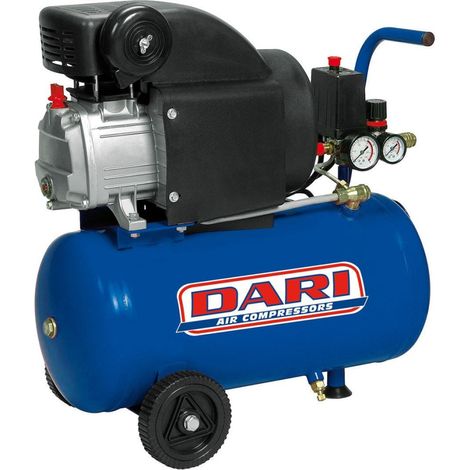 TrAdE Shop Traesio - Compressore Aria 24 Litri 2hp Con Kit Omaggi Leggero E Portatile 8 Bar -