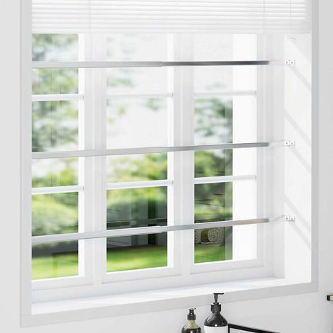 vidaXL Barras de seguridad ajustables para ventanas 3 uds 710-1200 mm (1/5)