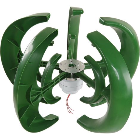 Kit générateur éolien 12V/24V en forme de gourde, 5 pales, axe vertical, avec contrôleur, 300W (1/5)