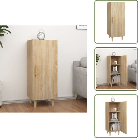 The Living Store Sideboard Sonoma-Eiche 34,5x34x90 cm Holzwerkstoff - Holzwerkstoff (1/5)