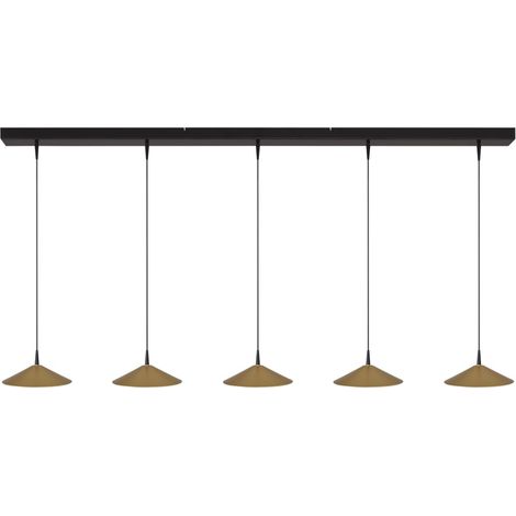 Lampe suspendue à 5 lumières Ceppo noir avec or Ø 22cm - 2151-05-02-160-5-22 (1/3)