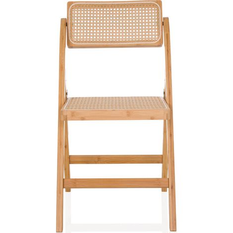 [NEUWERTIG] B-Ware hjh LIVING Klappstuhl Stuhl Rattan Bambus braun TUDELA BAMBOO Sitzgelegenheit (1/2)