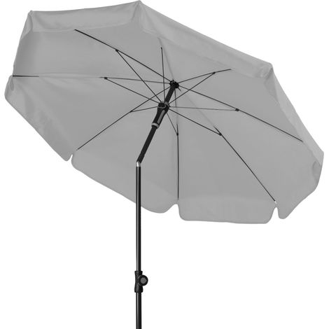 Doppler Sunline Manual ø 150 cm rund Sonnenschirm in 12 Farben Mittelmastschirm Balkonschirm 827 Hellgrau (1/2)
