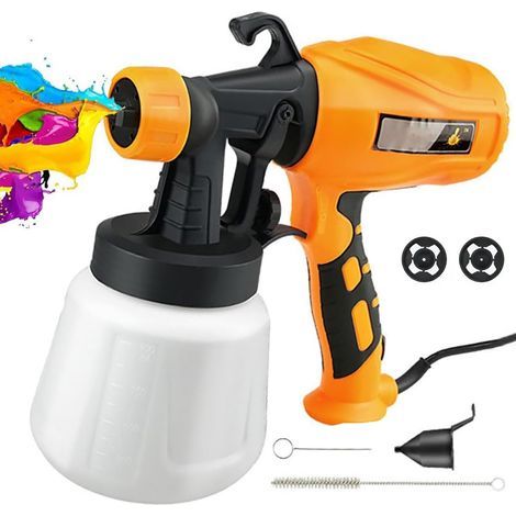 Pulvérisateur de Peinture sans Fil, Pistolet électrique 550 W, 3 Modes de pulvérisation, récipient Amovible de 900 ML pour Maison intérieure et extérieure, Mur, Peinture de clôture (1/5)