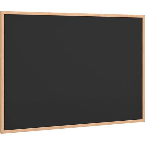 vidaXL Lavagna con cornice in legno massello di pino nera 80x55 cm (1/5)