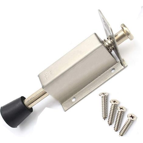 Guide de porte à pédale 12-48 mm en Acier inoxydable Butoir de porte Amortisseur de sol Bloque-porte Cale à pédale Quincaillerie (1/5)