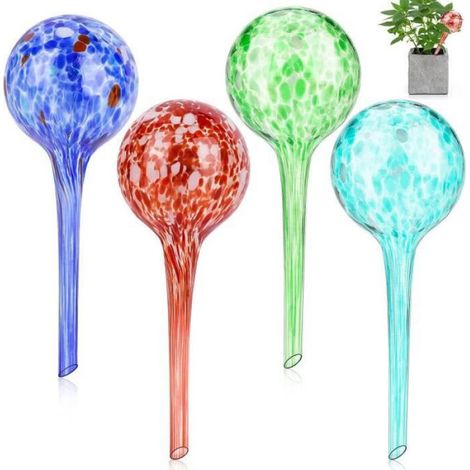 Globes d'arrosage - - 4 PCS - Verre - Couleurs variées - 6 cm de diamètre (1/4)