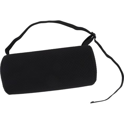 Coussin lombaire cylindrique en mousse à mémoire de forme, noir, pour chaise de bureau ou voiture. (1/5)