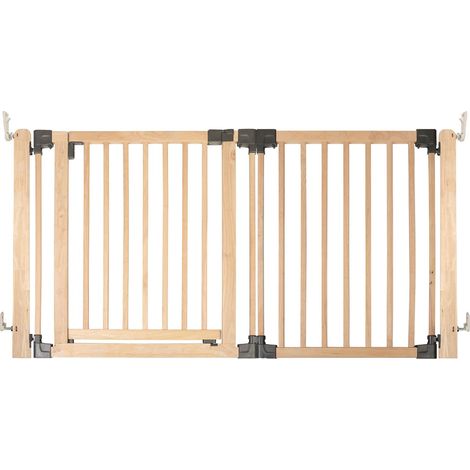 Safetots Wooden Multi Panel Room Divider, up to 156cm, Natural Wood, 76cm Tall, Flexible Room Divider for Baby and Toddler (1/5)