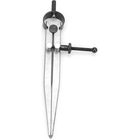 45 Stahl-Leder-Kompassflügelteiler, federbelastete Teilerdicke mit gehärtetem Schenkel (150 mm) (1/5)