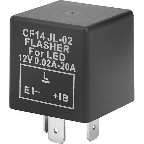 Relais clignotant LED 3 broches CF14 JL-02 pour clignotant rapide, 12 V (1/5)