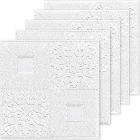 5x 3D Wandpaneele Selbstklebend – Wandverkleidung Wasserdicht & Stoßschutz 35x35cm