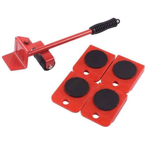 Chariot de déplacement pour meubles - PZCC - Base plate-forme - Bleu - Fixe non pliable - 4 roues 360° (1/4)