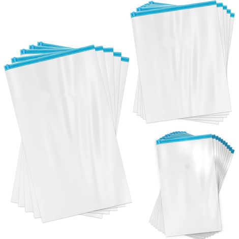 Sac de Compression Voyage - 60 x 40 cm - Matériau PA PE - Sans Pompe - Pour Vêtements, Literie, Serviettes - Lot de 6 (1/5)