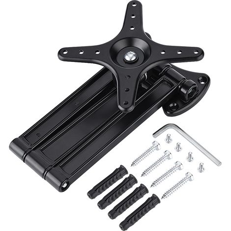 Support mural inclinable pivotant pour téléviseurs LED LCD plats de 10 à 27 pouces (1/5)