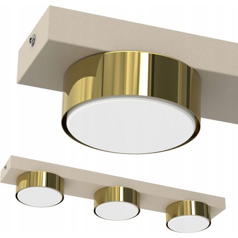 LED-Deckenleuchte Loft Plafond GX53 Kaschmirgold, polnische Dekorleuchte, 3-flammig (1/4)