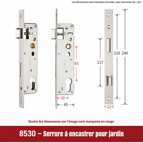 Corps de serrure de portail de cour 8530 à mécanisme lié 8530 1 kg – Livraison gratuite
