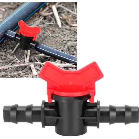 10 Pièces Raccord d'Irrigation 1/2 avec Valve Intégrée pour Jardin, Connexion Barbelée